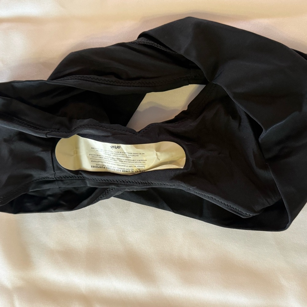 NWT Aerie Black High Cut Cheeky Bikini Bottom Size S - Picture 5 of 9